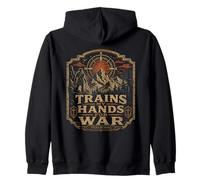 Biblical Trains My Hands For Psalm 1441 Verse Zip Hoodie