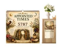 Biblical Wall Calendar 2026-2027 Sacred Scripture Illustrated | Biblical festive times wall calendar 5787 for home, apartment, school, classroom, church, priest, parents