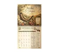 Biblical Wall Calendar 2026-2027 Sacred Scripture Illustrated | Biblical festive times wall calendar 5787 for home, apartment, school, classroom, church, priest, parents