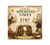 Biblical Wall Calendar 2026-2027 Sacred Scripture Illustrated | Biblical festive times wall calendar 5787 for home, apartment, school, classroom, church, priest, parents