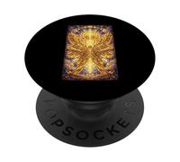 Biblically Accurate Angel Seraphim Stained Glass PopSockets Adhesive PopGrip