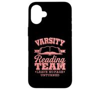 Bibliomania Varsity Reading Team Literate Book Nerd Case for iPhone 16 Plus