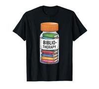 Bibliotherapy Read Books Lover Bookworm Funny Humor Reading T-Shirt
