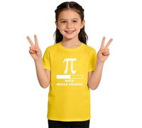 BIBOKAOKE Girls' T-Shirt with Crew Neck in Mathematics Design - Cool Short Sleeve Shirt with Pi Symbol and "Skills Loading" | Lightweight Casual Shirt for School and Everyday Use