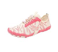 BIBOKAOKE Women's Trainers with Mesh Upper - Breathable Quick-Drying Outdoor Shoes with Non-Slip Profile Trekking Shoes for Beach Hiking and Water Sports, Style V03 Red, 5.5 UK