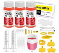 BIBOKLTIY Brake Bleed Kit for Shimano, Hydraulic Disc Bike Brake Bleeding Kit, Bicycle Hydraulic Brake Bleed Kit with 180ml Mineral Oil Brake Fluid, for Deore, Saint, XTR, XT etc.