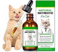 Bibonse Cat Antibiotics for Infections, Natural Antibiotics for Cats, Supports Immune & Cat Allergy Itch Relief, Pet Antibiotics Supplement, Chicken Flavor, 60ml