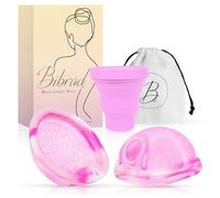 Bibrad Menstrual Disc with Handle and Larger Storage Capacity - 2 Menstrual Discs, Sterilizer, Bag and Manual. Alternative to Cups, Sponges or Compresses (S-L TC Disc)
