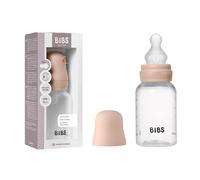 BIBS Baby Bottle 150 ml Silicone Nipple - Anti-Colic, BPA-Free, Round Nipple, Slow Flow, Lightweight & Easy to Clean, Suitable for Newborns 0+ Years - Blush