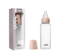 BIBS Baby Bottle 270 ml Silicone Nipple - Anti-Colic, BPA-Free, Round Nipple, Medium Flow, Lightweight & Easy to Clean, Suitable for Newborns 0+ Years - Blush