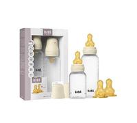 BIBS Baby Bottle Grow & Flow Starter Kit Natural Rubber Latex - Anti-Colic, BPA-Free, Round Nipple, Slow/Medium/Fast Flow, Lightweight & Easy to Clean, Suitable for Newborns 0+ Years - Ivory