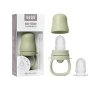 BIBS Baby Fruit Feeder, 4+ months, Sage | 2 Food-Grade Silicone Teats | Compatible with Freezer Tray | Easy-Grip | Easy On the Go | For Fresh & Frozen Food