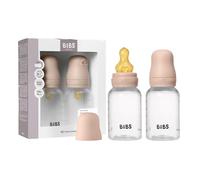 BIBS Baby Plastic Bottle 2-Pack 150ml. Anti-Colic. Round Natural Rubber Latex Nipple. Supports Natural Breastfeeding, Complete Set - 150 ml (Pack of 2), Blush