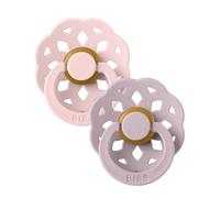 BIBS BIBS Pacifier Boheme 2 PACK Latex Size 1 Blossom/Dusky Lilac, One Colour One Colour