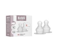 BIBS Bottle Teat 2-Pack. Anti-Colic. Extra Teats for BIBS Baby Bottles. Round Teat. - Silicone, Medium Flow