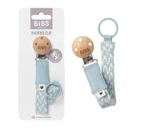 BIBS Pacifier Clip. Pacifier String. Organic Cotton. Danish Design. Organic Cotton String, 0-36 Months, Baby Blue/Ivory