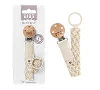 BIBS Pacifier Braided Soother Clip, Ivory/Vanilla