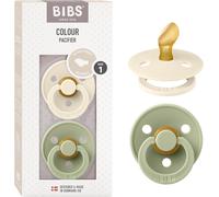 BIBS Colour Anatomical Soother 2-Pack, BPA Free Dummy Pacifier, Orthodontic Nip