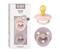 BIBS Colour Dummies 2 Pack BPA Free Cherry Shape Nipple Natural Rubber Latex Made in Denmark 0-6 Months (2 Pack) Blossom Dusky Lilac