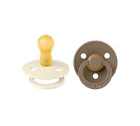 BIBS Colour Dummies 2 Pack Size 1 - Ivory/Dark Oak Ivory/Dark Oak
