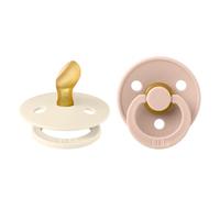 BIBS Colour Dummy, 0-6 Months, 2-Pack, Anatomical Teat, Ivory/Blush