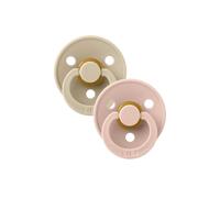 BIBS Colour Latex Soothers 0-6 months Pack of 2 - Vanilla & Blush