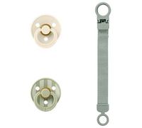 BIBS Colour Pacifier & Loop Clip Gift Set Latex Size 1 Sage