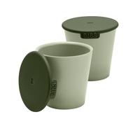 BIBS Cup Set for Baby or Toddler 2-Pack, Made in Denmark, 100% Food-Grade Material, Non-Slip and Dishwasher Friendly. Made in Denmark. Sage/Hunter Green