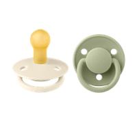 BIBS De Lux 2 Pack Latex Size 1 Ivory/Sage 2 pcs