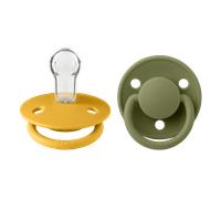 BIBS De Lux 2 PACK Silicone Onesize Honey Bee/Olive 2 pcs