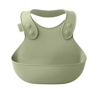 BIBS Dinner Bib. Made in Denmark. Baby Bibs. BPA Free. Food Safe, OneSize (0-36 Months), Sage