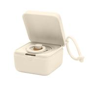 BIBS Pacifier Box with Strap. Soother Holder and Steriliser case. 100% BPA Free Food-Grade Material. Made in Denmark. Ivory
