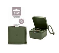 BIBS Dummy Box with Elastic Strap Steriliser Box for Dummies 100% BPA Free Material Hunter Green