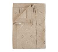 BIBS Knitted Blanket Pointelle, 100% Organic Cotton, 70x100 cm, Soft Baby Blanket, 100% Organic Cotton. Made in Denmark Pointelle/Vanilla