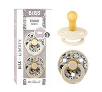 BIBS Liberty Dummies | 2 Colour Natural Rubber Latex Soothers | BPA Free Dummy | Round Nipple Pacifier | Designed & Made in Denmark | Bobo Ivory Mix | Size 2 | 6+ Months