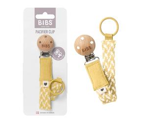 BIBS Paci Braid Dummy Chain Organic Cotton Danish Design, One Size (0-36 Months), Pale Butter/Ivory