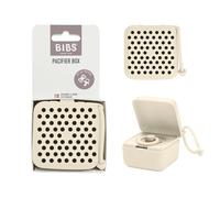 BIBS Pacifier Box Polka Dots with Strap. Soother Holder and Steriliser case. 100% BPA Free Food-Grade Material. Made in Denmark. Ivory