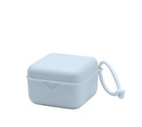 BIBS Pacifier Box with Elastic. Sterilizer Box for Pacifier. 100% BPA-Free Material. Baby Blue