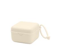 BIBS Pacifier Box with Strap. Soother Holder and Steriliser case. 100% BPA Free Food-Grade Material. Made in Denmark. Ivory