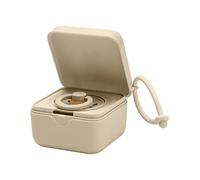 BIBS Pacifier Box with Strap. Soother Holder and Steriliser case. 100% BPA Free Food-Grade Material. Made in Denmark. Vanilla