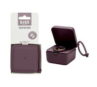 BIBS Pacifier Box with Strap. Soother Holder and Steriliser case. 100% BPA Free Food-Grade Material - Plum