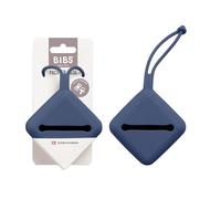 BIBS Pacifier Case with Strap, for Storing and Transporting Soothers, Can Hold up to Three Dummies, 100% BPA Free Food-Grade Material. Steel Blue