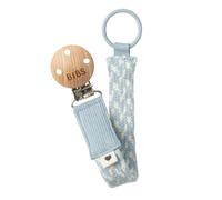 BIBS Pacifier Clip Baby Blue/Ivory