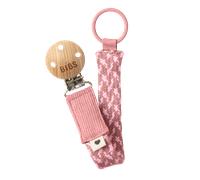 BIBS Pacifier Clip Braided Dusty Pink/Baby Pink 1 pcs