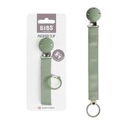BIBS Pacifier Clip Ribbon - Secure Your Baby's Pacifier with Durable Polyester Webbing and Nickel-Free Metal Clip - Compatible with All BIBS Pacifiers - Sage