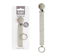 BIBS Pacifier Clip Ribbon - Secure Your Baby's Pacifier with Durable Polyester Webbing and Nickel-Free Metal Clip - Compatible with All BIBS Pacifiers - Sand