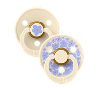 BIBS Colour Studio Soother 2-Pack, BPA Free Dummy Pacifier, Round Nipple. Natural Rubber Latex, Made in Denmark, Size 1 (0-6 Months), Jasmine Fosseil Grey