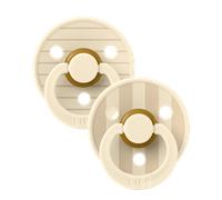 BIBS Pin Latex Soothers 0-6 months Pack of 2 - Ivory & Vanilla
