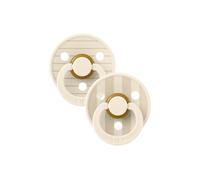 BIBS Pin Latex Soothers 0-6 months Pack of 2 - Ivory & Vanilla