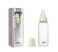 BIBS Plastic Baby Bottle, 270 ml, 1-Pack, Ivory | Anti-Colic | Silicone Teat | Medium Flow | BPA-Free Plastic | Supports Breastfeeding | Made in Denmark | Familiar BIBS Teat